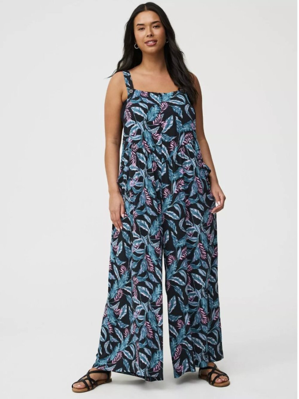 NWT 2X Torrid Wide Leg Gauze Overall